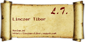 Linczer Tibor névjegykártya